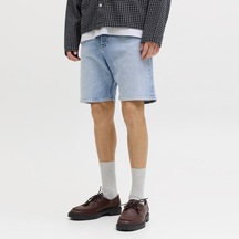 Erkek Bol Kesim Yüksek Bel Sort - Tony - 12289248 Blue Denim