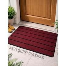 Beylini Şerit Desenli Kapı Önü Paspası Kaymaz Taban Dayanıklı Su Geçirmez Emici Nem Toz Uv Dayanıklı 45x70cm Çok Renkli