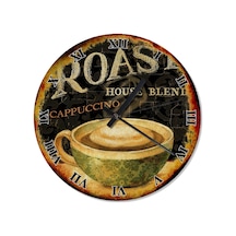 Cappuccino Kahve Fincanı Şekilli Duvar Saati (408149822) Çok Renkli