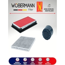 Wöbermann Nissan Qashqai 1.5 DCI Filtre Bakım Seti 2007-2013 3'lü Karbonlu