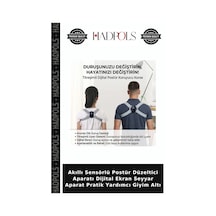 Akıllı Sensörlü Postür Düzeltici Aparatı Dijital Ekran Seyyar Aparat Pratik Yardımcı Giyim Altı