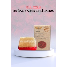 Heriya El Yapımı Kabak Lifli Gül Özlü Güzellik Sabunu 120 G
