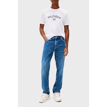 Tommyhilfiger Regular Fit Bisiklet Yaka Logolu Erkek T Shirt Beyaz