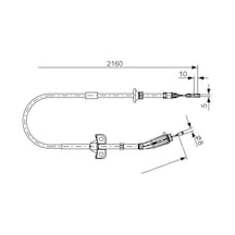 Bosch El Fren Teli Sol Volvo Xc90 02 14 Uzunluk: 2160mm 1987482284 30681684 30645966