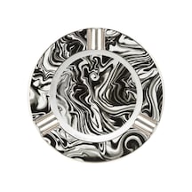 S.t. Dupont Zebra Desenli Siyah Beyaz Porselen Üçlü Puro Küllüğü 6725