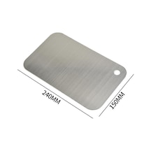1 Adet Paslanmaz Çelik Ağır Kesme Tahtası Doğrama Tahtası Ev Mutfak Aracı İçin 24 15cm