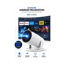 Hy300 Pro Taşınabilir Android Sinema Projeksiyon Wifi Destekli En Güncel Sürüm Akıllı Projektör Beya