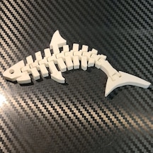 12cm Minik Hareketli Köpek Balığı Pla Doğal Malzeme Beyaz Balık