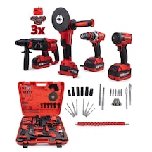Branzeg BRZ62S 36V 4'lü Şarjlı Kırmızı Matkap Seti 13 MM