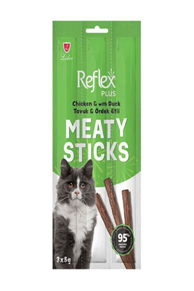 Reflex Plus Stick Tavuk Ve Ördek Etli Tahılsız Kedi Ödül Çubukları 3x5gr