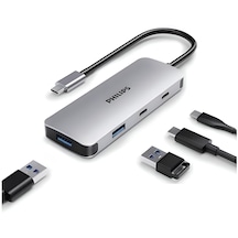 Philips SWR1651A Type-C To 2 x USB-A 3.2 VE 2 x USB-C PD 100 W Çoklayıcı Adaptör Switch Hub