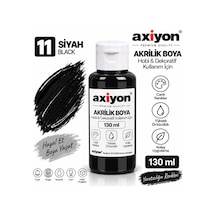 Axiyon Art Akrilik Boya 130 Ml Siyah 2'li Paket Su Bazlı Hobi Ve Dekoratif Boya