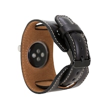 Bouletta Apple Watch Uyumlu Deri Kordon 42-44-45Mm Cuff Rst1 Siya