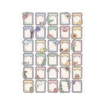 30 Adet Botanik Ve Meyve Sticker Seti - Ajanda Defter Planner İçin Estetik Etiket Çok Renkli