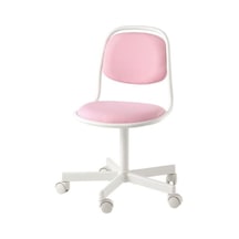 Örfjall Çocuk Çalışma Sandalyesi, Beyaz-vissle Pembe, Çocuk Dönerli Koltuk