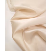 Krem Kahve Köpüğü Arası Dolgun Organze Tül Kumaş Elbiselik & Bluzluk 150x240cm-12846 Krem,kahve Köpüğü