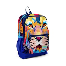 Coral High Kids Lacivert Saks Aslan Desenli Dört Bölmeli Okul Sırt Çantası 23741