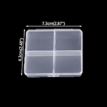 Kare Plastik Şeffaf Saklama Kutusu Küçük Öğeler Çeşitli Eşyalar Organizatör Vaka Takı Boncuk Konteyner Kutusu Araçları Aksesuarları 7.3 6.3 1.6cm