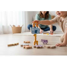 Bee Smart Montessori Hayvanlar Blok Denge Oyunu - Doğal Ahşap Eğitici Oyuncak 2+