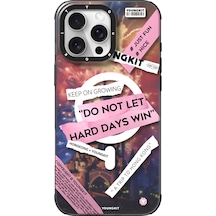 İphone 15 Pro Max Uyumlu Kılıf Magsafe Şarj Özellikli Youngkit A-city Serisi Kapak Pembe Pembe