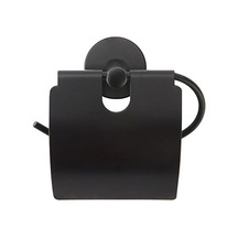 Promosyonca Metal Tuvalet Kağıtlığı, Siyah, Tuvalet Kağıdı Askısı, 12,3 X 13 Cm 16.5 x 12.2 x 11.2 CM