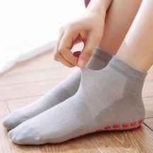 Siyah 1 Çift Artı Boyutu Kadın Çabuk Kuruyan Kaymaz Yoga Çorap Nefes Pamuk Dans Spor Çorap Çocuk Kat Çorap