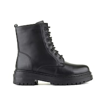 M.p. 4584 Hakiki Deri Fermuarlı Kadın Bot 667800001197 01 Siyah