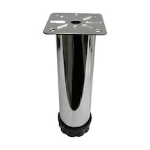 Cateksss Tablalı Ayarlı Metal Dolap Tezgah Baza Koltuk Kanepe Ayağı Krom Çap:42 Mm 15 Cm - 15 Li Paket