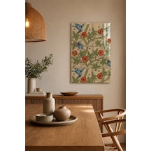 William Morris Trellis Kuş Ve Çiçek Desenli Vintage Botanik Dek