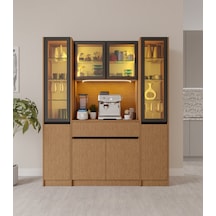 Bambu Maxi Komple Mdf Led Aydınlatmalı Kahve Köşesi