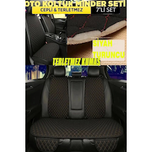 Toyota Rav4 Terletmez Kumaş Minterletmez Kumaş 7 Parça Full Takım Siyah-turuncu