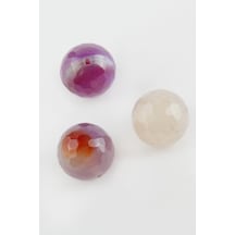 Ametist - 892 - Doğaltaş Kolye Ucu - Muratech - 2 Cm-mor Çok renkli