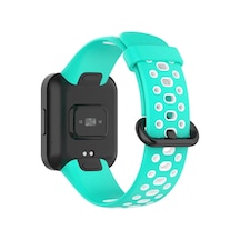 Bezos Redmi Watch 2 Spor Delikli Kordon - Turkuaz-beyaz Rengaren