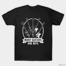 Flood Of Style Birçok Gitar Bir Eş Komik Müzisyen Gitarist Mizah Tasarım Tişörtü Erkekler Kadınlar İçin %100 Çok Renkli