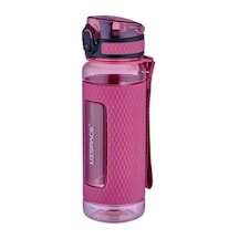 Uzspace Fiftyfifty 520ml Tritan Su Matarası Silikon Korumalı Kaydırmaz Gövde Pembe Çok Renkli