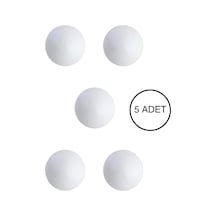 5 Adet Porselen Top Düğme Beyaz Çocuk Odası Mobilya Kulpu Seramik Tek Vidalı Çekmece Kolu 30 MM Beyaz