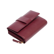 Tergan Bordo Deri Kadın Cüzdan - S1cb00005813-k16 Bordo