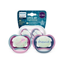 Philips Avent Ultra Air Night Karanlıkta Parlar Gece Emziği 6-18 Ay Kız