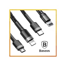 Baseus Cafule Lightning Micro Usb Type-C Telefon Şarj Kablosu