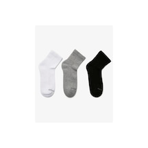 Skechers S192136-900 U Skx Padded Mid Cut Socks 3 Pack Unisex Çorap Renkli