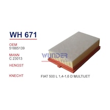 WUNDER WH671 HAVA FİLTRESİ - FİAT 500 L 1,4-1,6 D MULTİJET