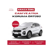 Kia Sportage Buz Ve Kar Önleyici Aynalı Cam Koruma Örtüsü - 4 Mevsim Güneş Korumalı
