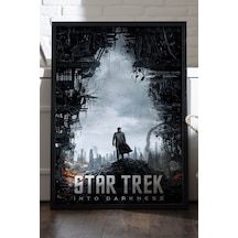 Star Trek Siyah Ahşap Çerçeveli Poster, Dekoratif Film Duvar Tablosu