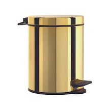 Emirler Pedallı Çöp Kovası 5 Litre, Altın Gold Altın Tek Ebat 20 X 8 Çok Renkli