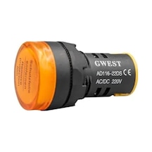22mm 230v Ac Ledli Sinyal Lambası Sarı
