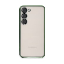 Samsung Galaxy Uyumlu,S23 Plus Kılıf Razer Lensli Silikon - Yeşil Çok Renkli