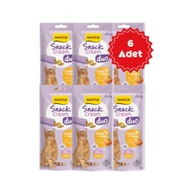 Gimcat Snack Cream Duo Tavuklu & Balkabaklı Kedi Ödülü 6x15gr 6 Adet