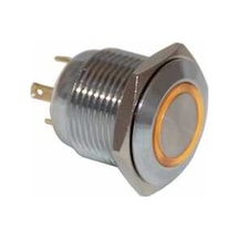 Drn416 16Mm Metal Mavi Ledli Yaylı Buton