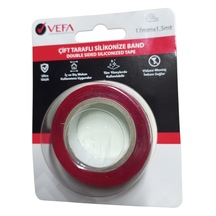 17mm 1.5mt Şeffaf Etli Çift Taraflı Silikon Bant