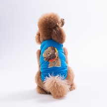 Mavi Donut Teddy Tişört Kedi Köpek Tişörtü-kedi Köpek Kıyafeti